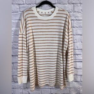 Abercrombie & Fitch Soft Cozy Neutral Striped Sweater Size XL